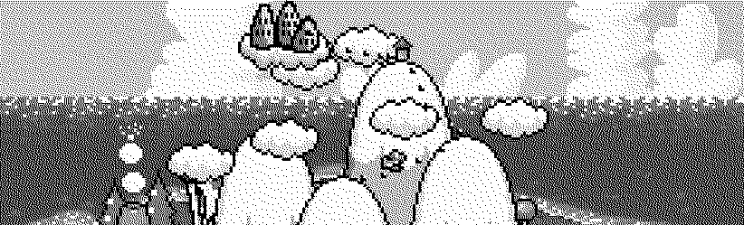 Yoshi grimpe les montagnes après avoir complété le monde 5 de Yoshi's Island (Nintendo EAD, 1995)